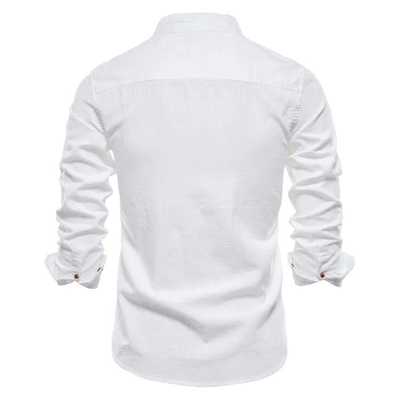 Slim-Fit Businesshemd – Stehkragen