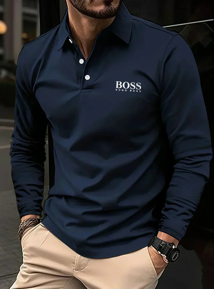 Langarm-Poloshirt für Herren
