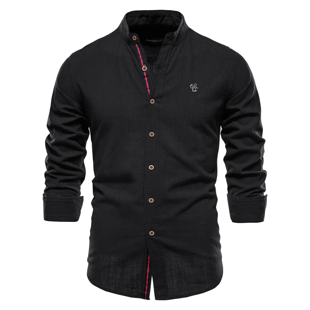 Slim-Fit Businesshemd – Stehkragen