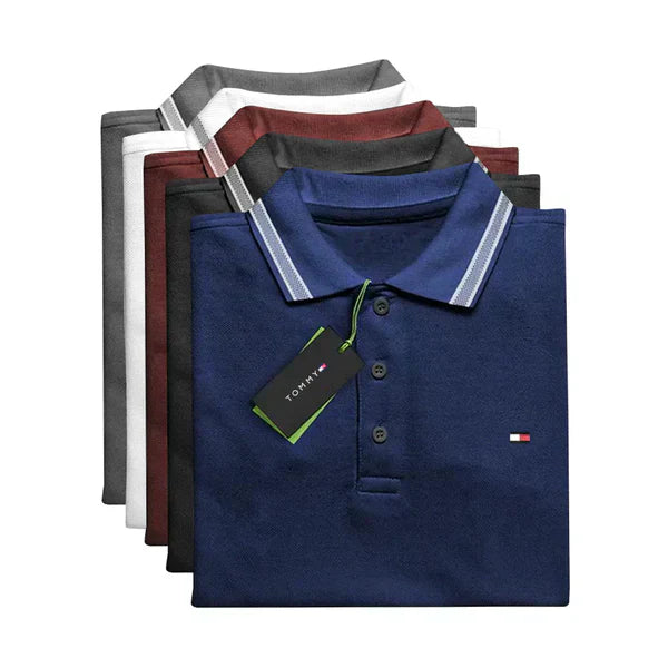 [3 KAUFEN, 5 BEKOMMEN] 5er-Set TH Essential Poloshirts