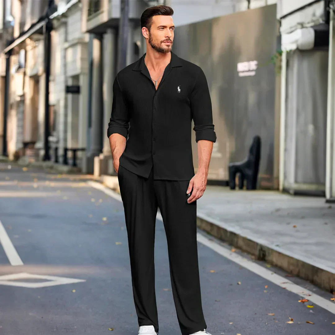 [2 ERHALTEN, 1 BEZAHLEN] Premium Herren-Set Schwarz