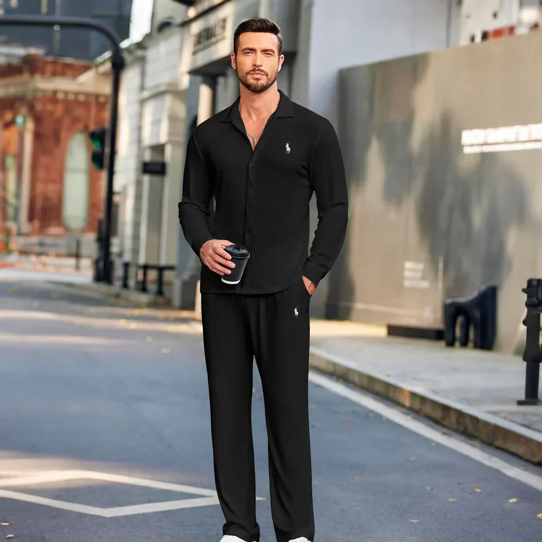 [2 ERHALTEN, 1 BEZAHLEN] Premium Herren-Set Schwarz